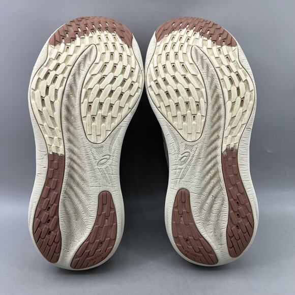 Asics Gel Nimbus 26 Running Shoes Women Size 9 White Beige Comfort Low Sneakers - Picture 7 of 8